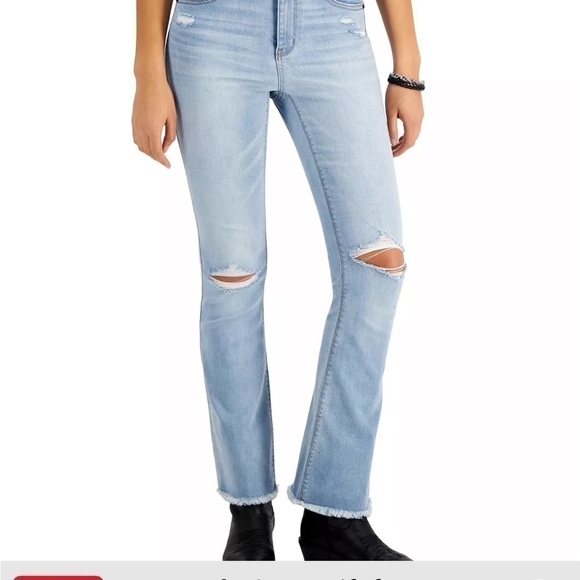 VANILLA STAR Juniors' Ripped High-Rise Jeans pants  size 7 - Picture 6 of 14